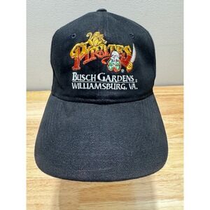 Vintage Pirates Busch Gardens Virginia Adjustable Baseball Cap Hat OSFM NWOT